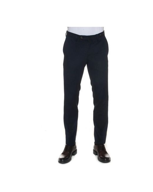 PT01 Slim fit chino mit mikroprint in Blue für Herren
