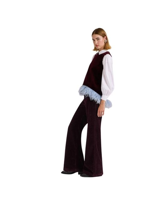 LaDoubleJ Broeken ,Paars ,The Flare Pants in het Purple