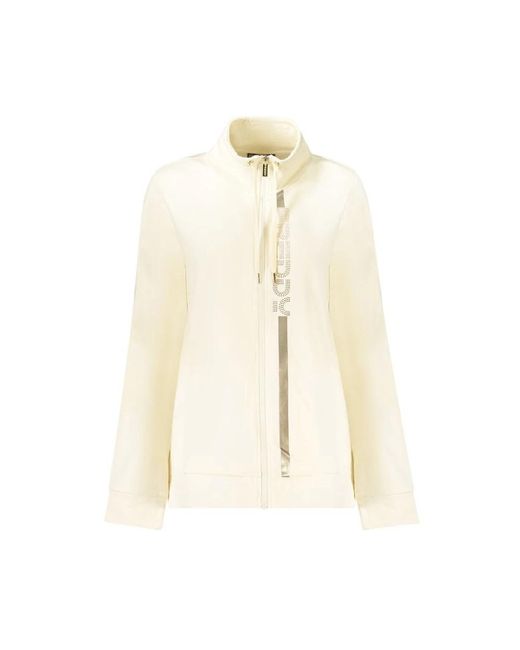 Freddy Hoodies & Sweatvesten ,Wit ,Katoen Bianco Cotton Sweatshirt in het Natural