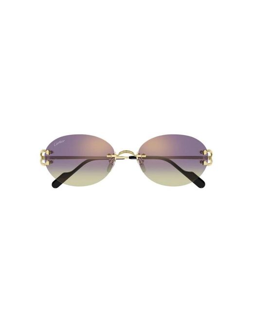 Cartier Metallic Ovale Sonnenbrille