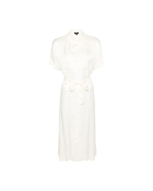 A.P.C. White Shirt Dresses