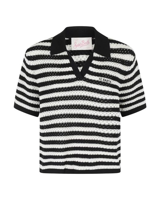 V-Neck Knitwear Mc2 Saint Barth de color Black