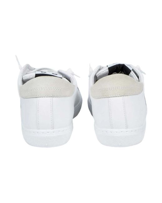 2 Star White Weiße lederstern-sneakers