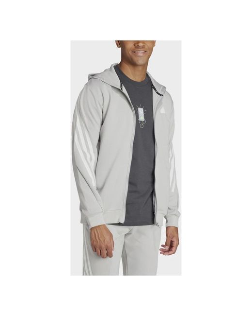 Adidas Gray Zip-Throughs for men