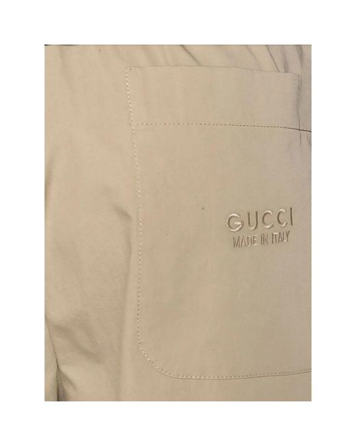 Gucci Wide Trousers in het Natural voor heren