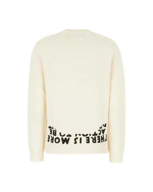 MM6 by Maison Margiela White V-Neck Knitwear