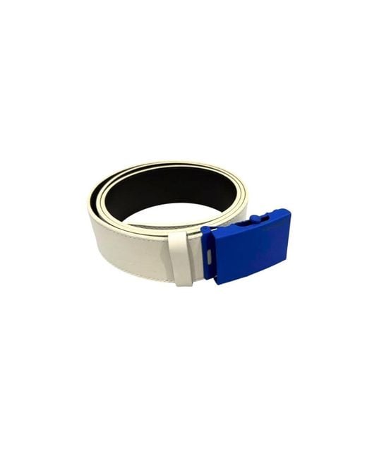Borbonese Accessoires ,Wit ,Leer Verstelbare Riem Van Echt Leer in het Blue voor heren