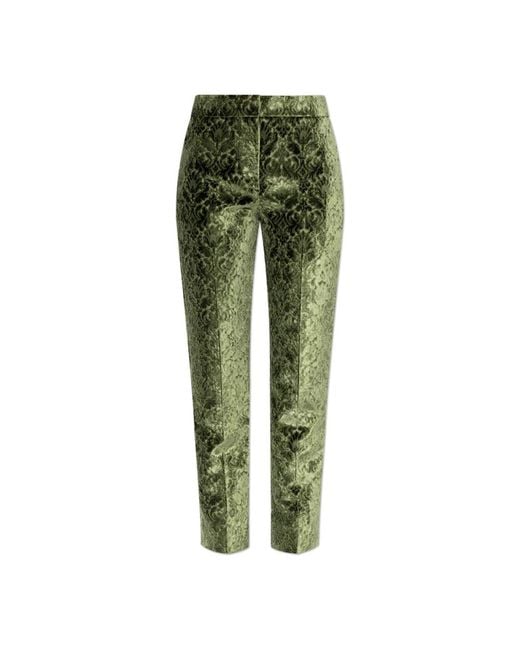 Burberry Straight Trousers in Green Lyst