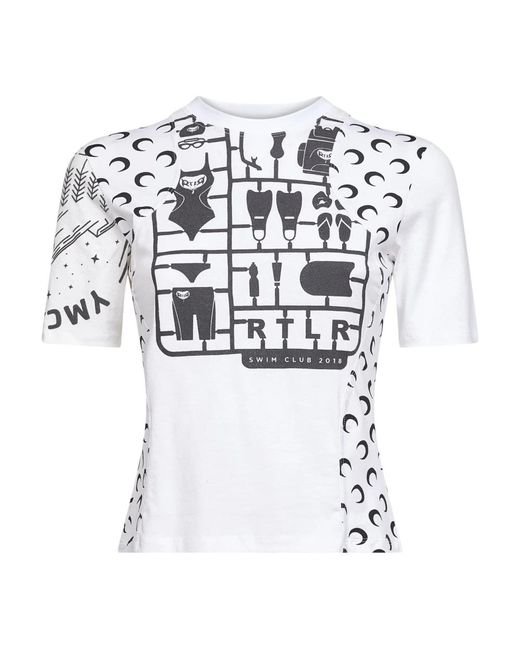 MARINE SERRE T-Shirts in het White