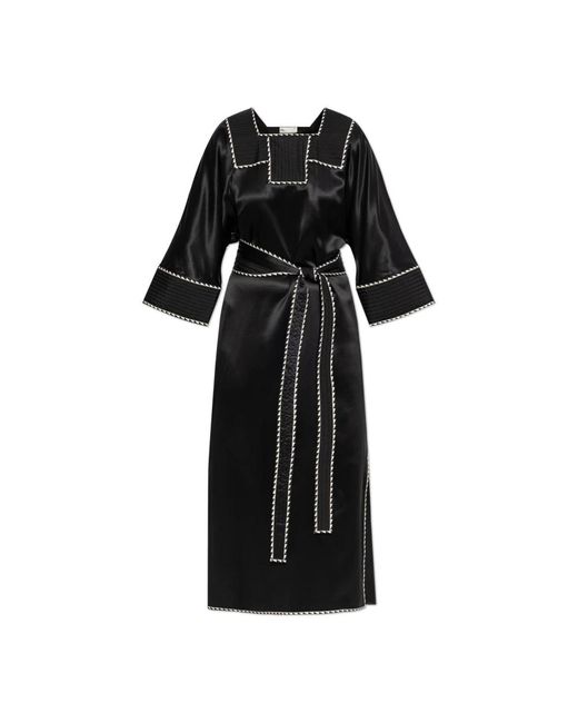 Tory Burch Zijden Jurk Met Ceintuur in het Black