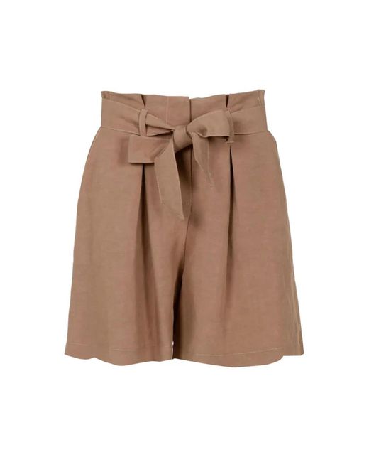 Shorts con cintura art. qpjtz009 di Kaos in Brown