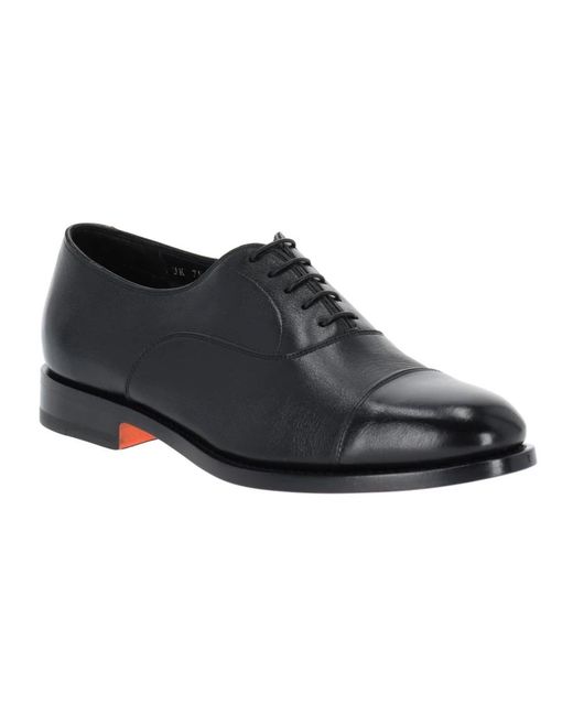 Santoni Black Dress Shoes for men