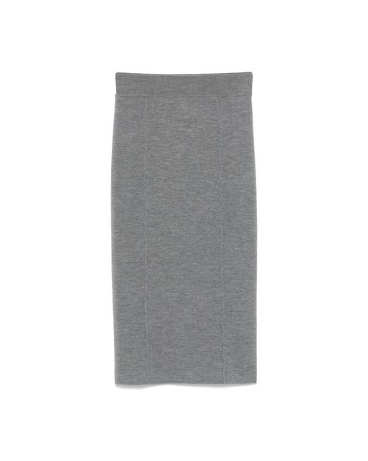 Pinko Rokken ,Grijs ,Wol Midi Rok in het Gray