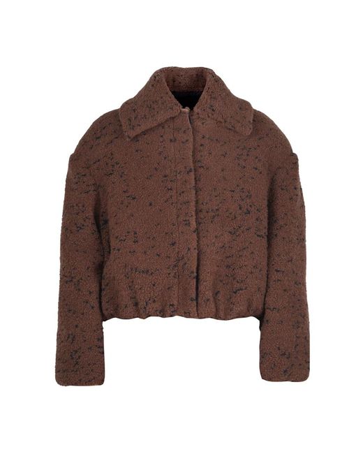 Alysi Brown Faux Fur & Shearling Jackets