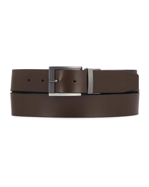 Kazar Accessoires ,Zwart ,Leer Klassieke Leren Dubbelzijdige Riem in het Brown voor heren