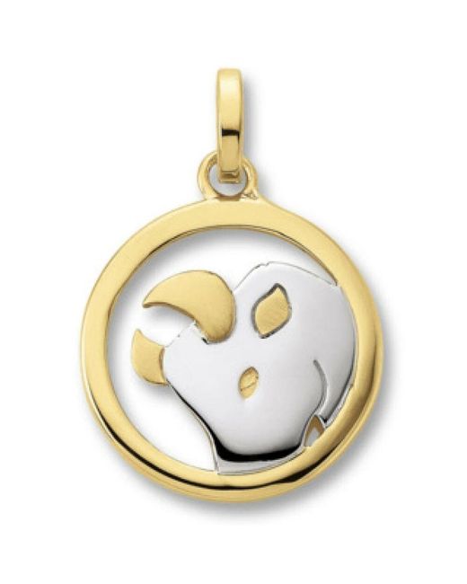 ONE ELEMENT Metallic Sternzeichen Anhänger Aus 333 Gelbgold