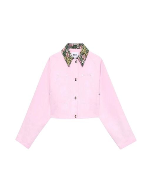MSGM Pink Light Jackets