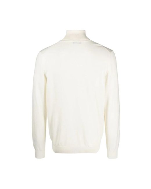 Barba Napoli White Turtlenecks for men