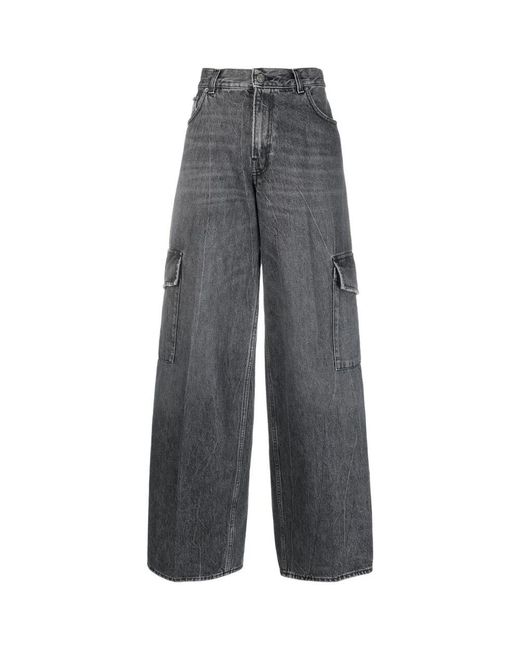 Cargo marble wide leg jeans Haikure de color Gray