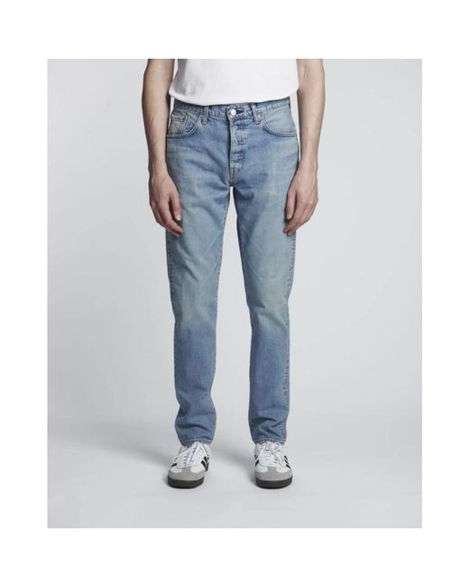 Edwin Jeans ,Blauw ,Katoen Slim Tapered Blauwe Jeans in het Blue voor heren