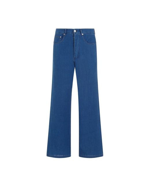 Chambray 5 tasche pantaloni indaco blu di Palm Angels in Blue da Uomo