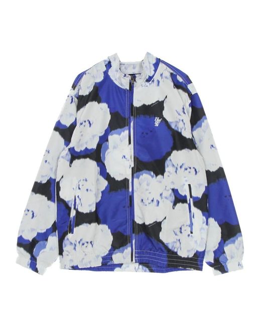 Huf Jassen ,Veelkleurig ,Polyester Blauwe Windbreaker Jas Met Hoge Hals in het Blue voor heren