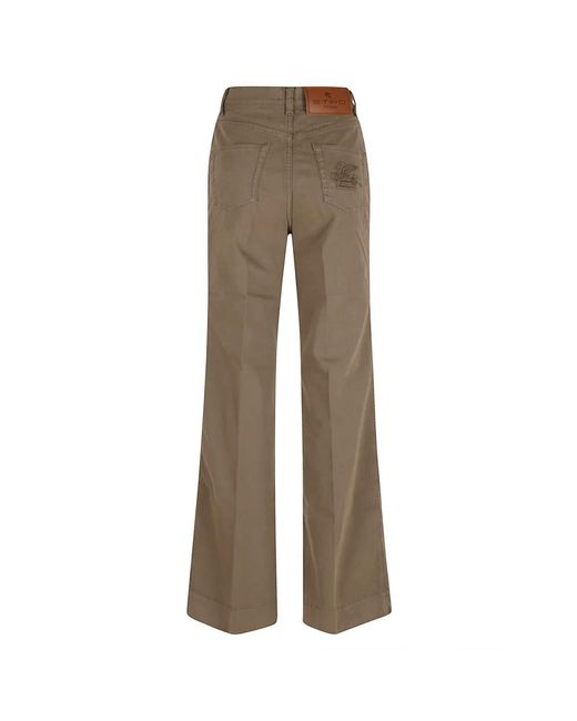 Etro Jeans ,Bruin ,Katoen Groene Jeans Voor Vrouwen Aw 25 in het Gray