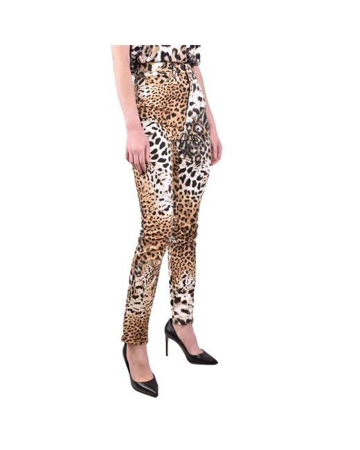 Roberto Cavalli Slim-Fit Trousers in het Brown
