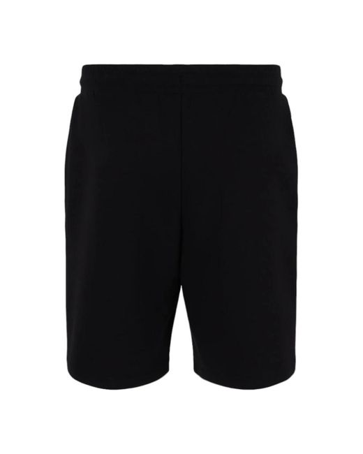 EA7 Black Casual Shorts for men
