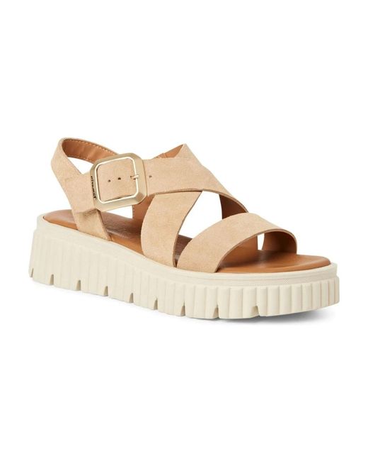 Tamaris Natural Flat Sandals