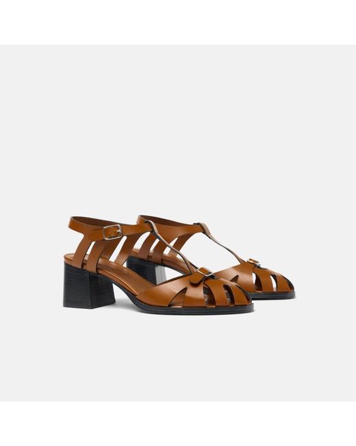 Scarosso Brown High Heel Sandals
