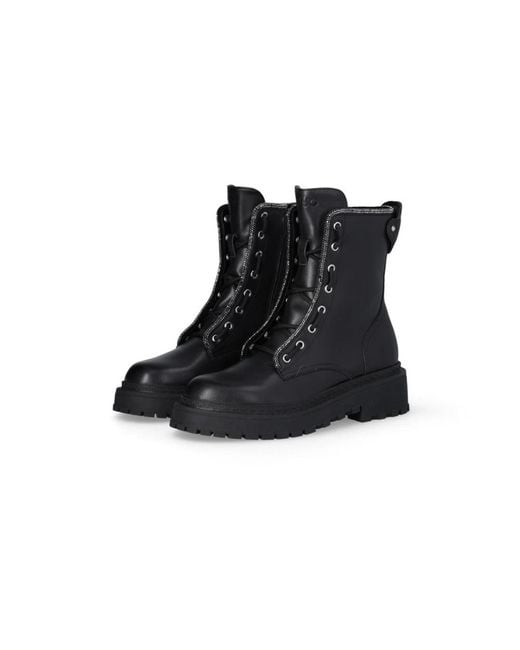 Liu Jo Black Lace-Up Boots