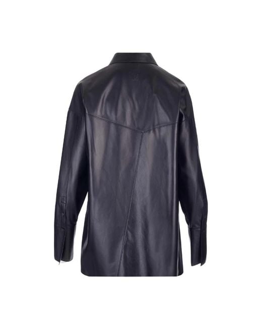 Loewe Blue Leather Jackets