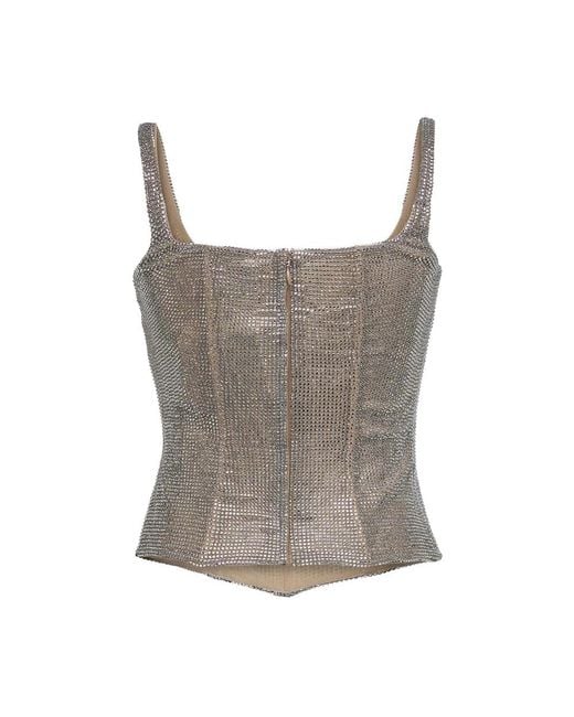 GIUSEPPE DI MORABITO Gray Sleeveless Tops