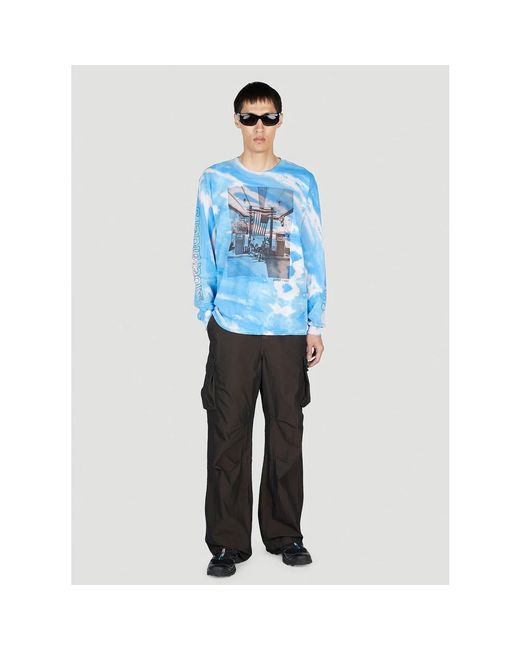LIBERAIDERS Blue Long Sleeve T-Shirts for men