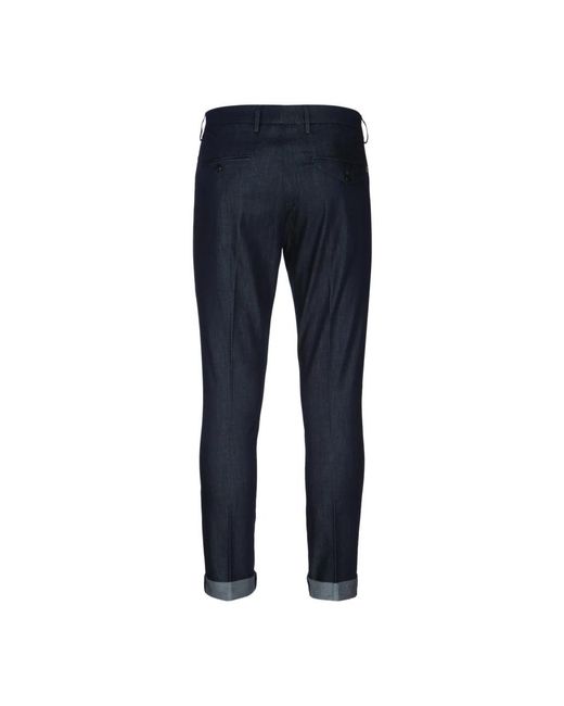 Dondup Blue Cropped Trousers for men