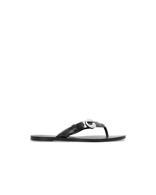 Coperni Black C Logo Flip Flops