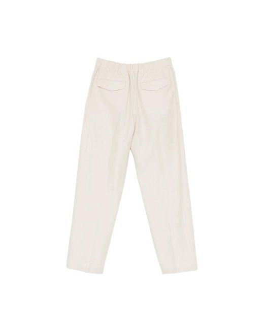 Lardini White Straight Trousers for men