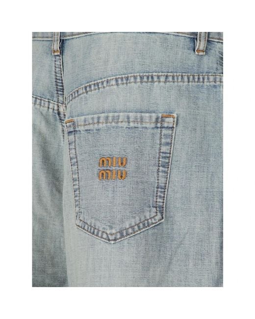 Miu Miu Blue Wide Jeans