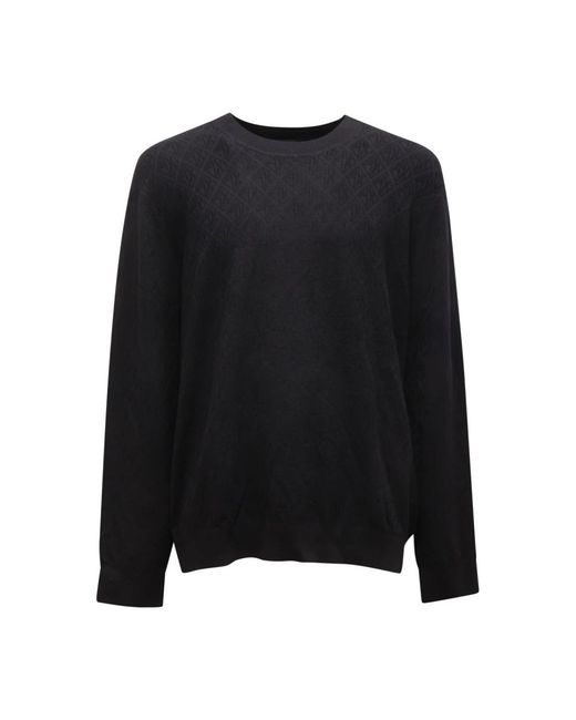 Armani Black Round-Neck Knitwear for men