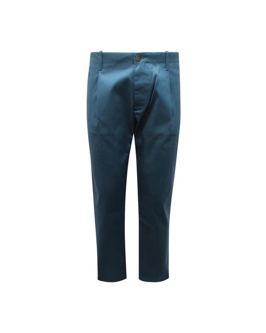 Nine:inthe:morning Blue Slim-Fit Trousers for men