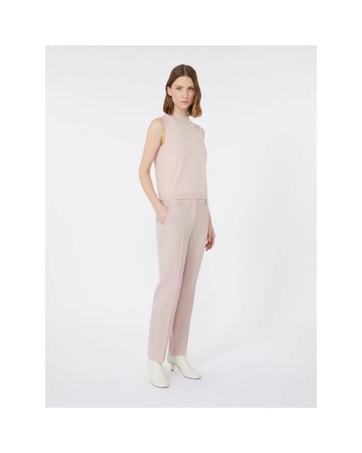Weekend by Maxmara Pink Slim-Fit Trousers