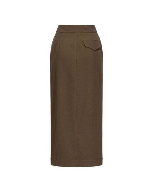 Pinko Brown Midi Skirts