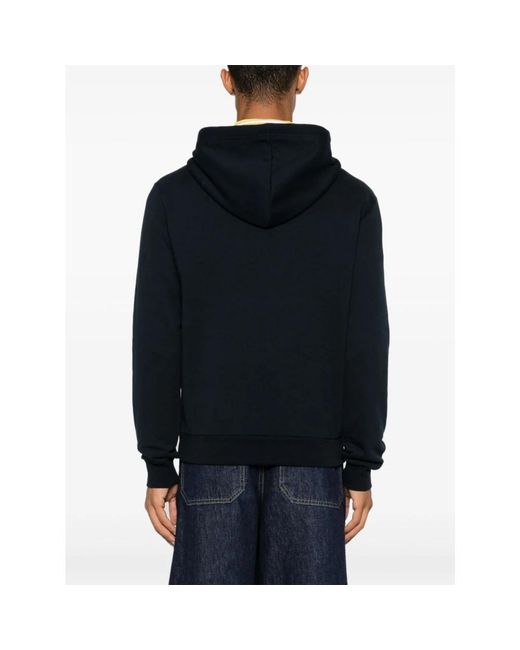 A.P.C. Hoodies & Sweatvesten ,Blauw ,Katoen Hoodie Standard Rue Madame Sweatshirt in het Blue voor heren