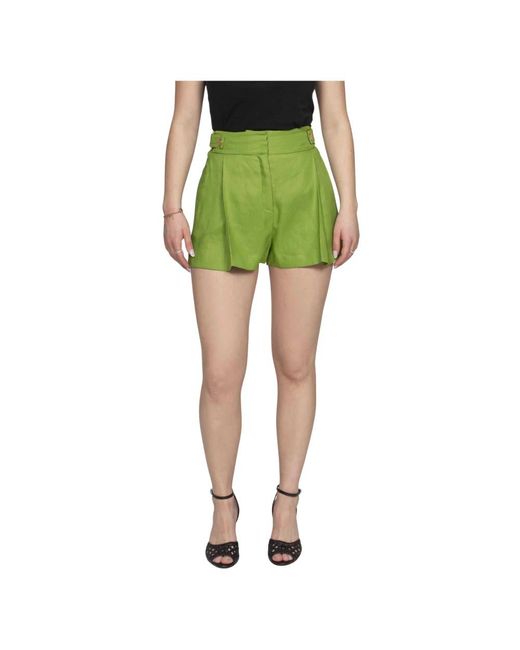 Elisabetta Franchi Green Short Shorts