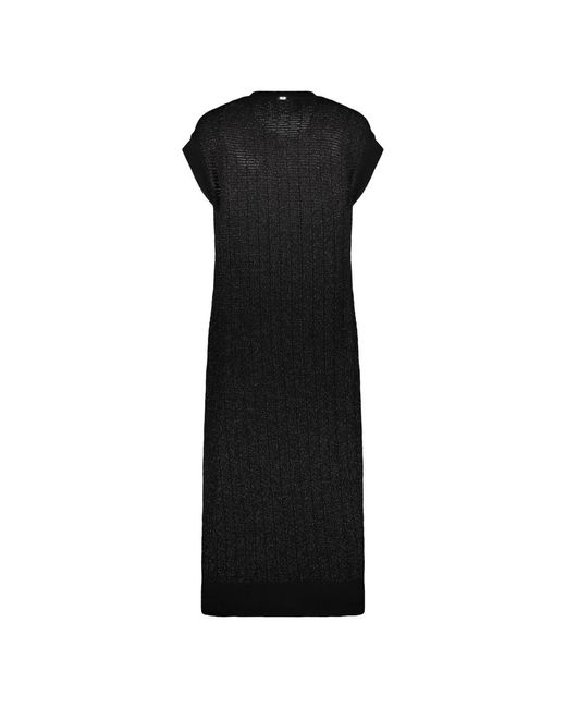 Herno Truien & Vesten ,Zwart ,Katoen Lange Mouwloze Cardigan in het Black
