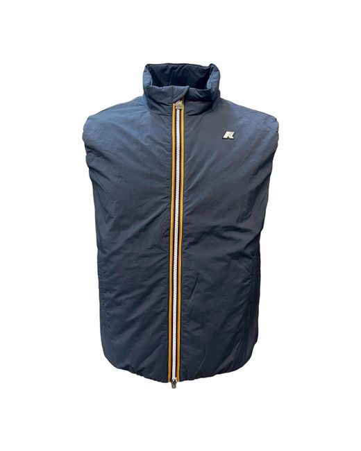 K-Way Jassen ,Blauw ,Polyester Valen Vest in het Blue voor heren