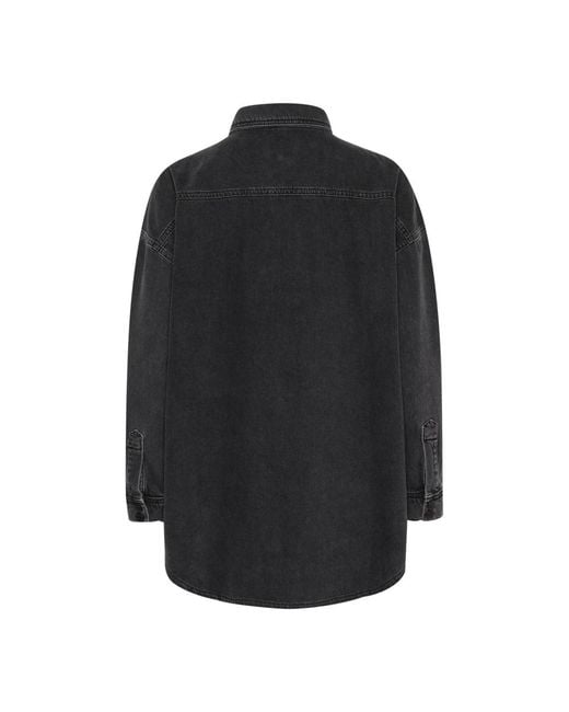 My Essential Wardrobe Black Dunkelgraue Waschung Denim Jacke
