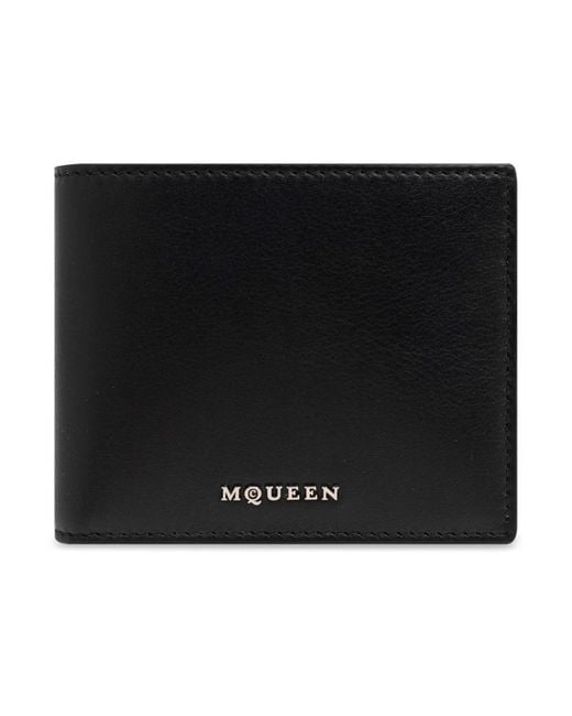 McQueen Accessoires ,Zwart ,Leer Leren Portemonnee in het Black voor heren