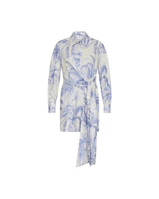 Marella Kleedjes ,Blauw ,Midi Overhemdjurk in het Blue
